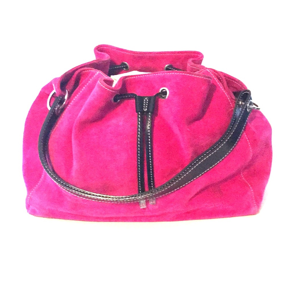 Kate Spade Raspberry Suede Bucket Bag